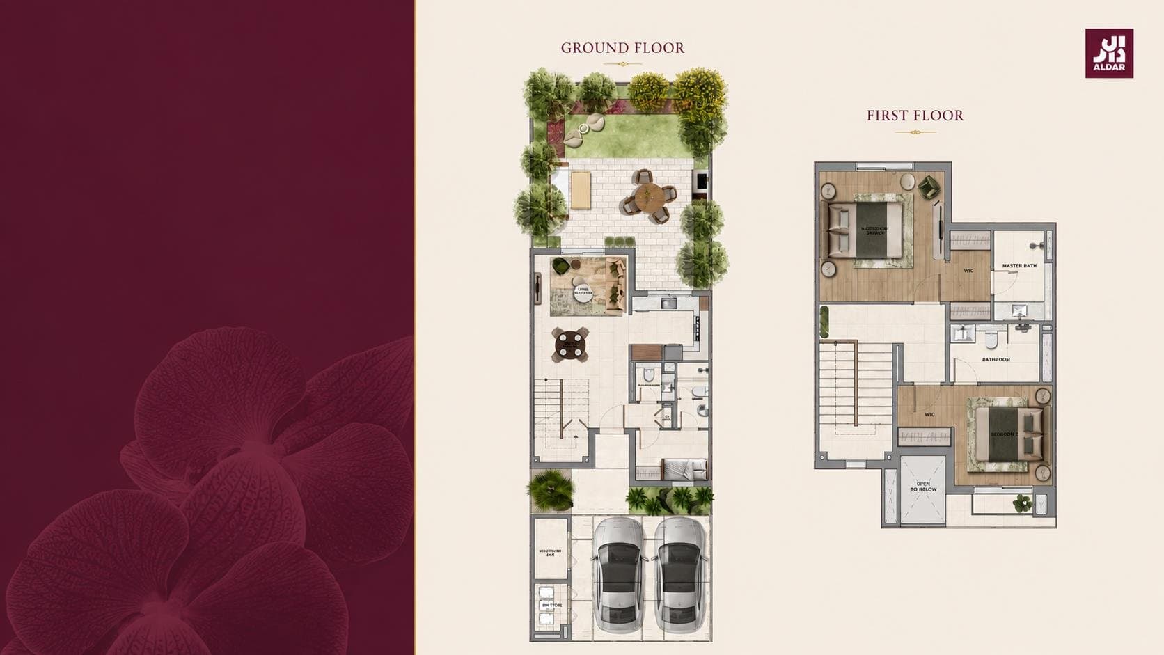 3 Bedroom Townhouse · End floor plan